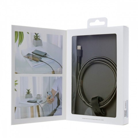 CB-BAL3 kabel Lightning - USB-A 1,2m MFi Apple wzmocniony nylonowy oplot czarn CB-BAL3 kabel Lightning - USB-A 1,2m MFi Apple wzmocniony nylonowy oplot czarn