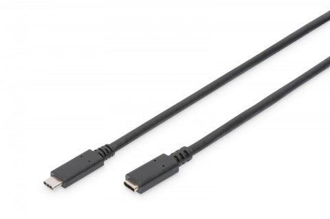 Kabel przedłużający USB 3.1 Gen.2 SuperSpeed+ 10Gbps Typ USB C/USB C M/Ż, PD 0,7m Czarny