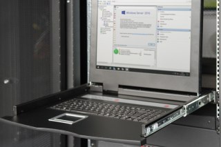 Konsola 17 LCD z touchpad bez KVM 1U klawiatura US