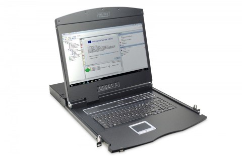 Konsola 19 LCD z touchpad KVM 16 portów 1U komplet kabli (16xDS-19231) klawiatura US Konsola 19 LCD z touchpad KVM 16 portów 1U komplet kabli (16xDS-19231) klawiatura US