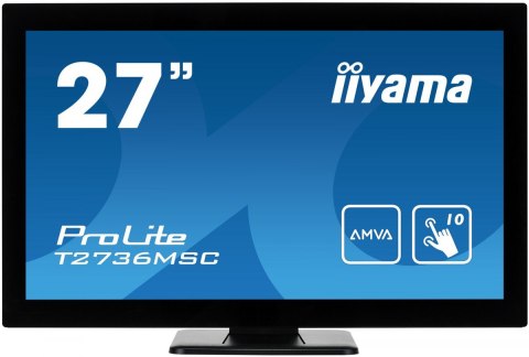 Monitor 27 T2736MSC-B1 AMVA, 10pkt, pojemnościowy, HDMI, DP, USB Monitor 27 T2736MSC-B1 AMVA, 10pkt, pojemnościowy, HDMI, DP, USB