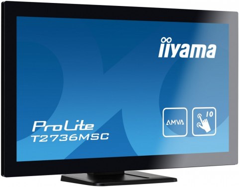 Monitor 27 T2736MSC-B1 AMVA, 10pkt, pojemnościowy, HDMI, DP, USB Monitor 27 T2736MSC-B1 AMVA, 10pkt, pojemnościowy, HDMI, DP, USB
