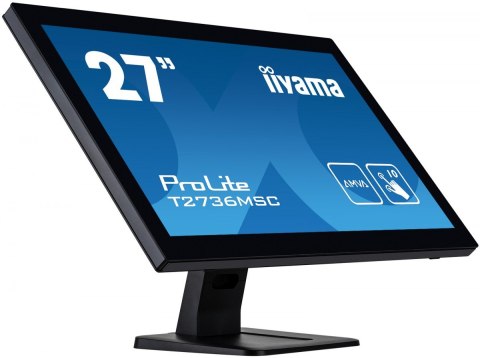 Monitor 27 T2736MSC-B1 AMVA, 10pkt, pojemnościowy, HDMI, DP, USB Monitor 27 T2736MSC-B1 AMVA, 10pkt, pojemnościowy, HDMI, DP, USB