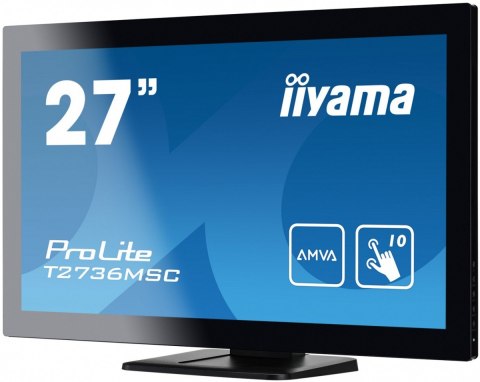 Monitor 27 T2736MSC-B1 AMVA, 10pkt, pojemnościowy, HDMI, DP, USB Monitor 27 T2736MSC-B1 AMVA, 10pkt, pojemnościowy, HDMI, DP, USB