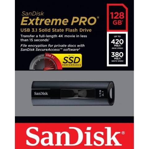 Pendrive Extreme Pro USB 3.1 Gen1 128GB 420/380 MB/s Pendrive Extreme Pro USB 3.1 Gen1 128GB 420/380 MB/s