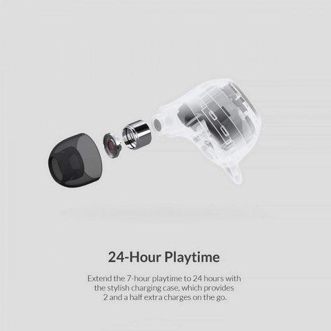EP-T10 True Wireless TWS słuchawki bezprzewodowe Bluetooth 5 | wodoodporne IPX5 | dotykowe | 28h pracy | 10mm przetwornik | łado EP-T10 True Wireless TWS słuchawki bezprzewodowe Bluetooth 5 | wodoodporne IPX5 | dotykowe | 28h pracy | 10mm przetwornik | łado