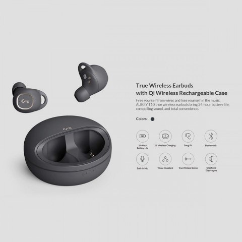 EP-T10 True Wireless TWS słuchawki bezprzewodowe Bluetooth 5 | wodoodporne IPX5 | dotykowe | 28h pracy | 10mm przetwornik | łado EP-T10 True Wireless TWS słuchawki bezprzewodowe Bluetooth 5 | wodoodporne IPX5 | dotykowe | 28h pracy | 10mm przetwornik | łado