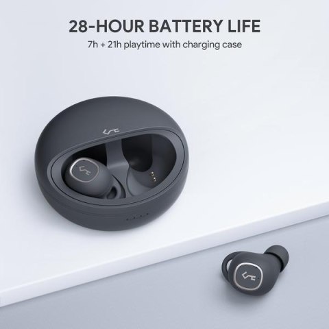 EP-T10 True Wireless TWS słuchawki bezprzewodowe Bluetooth 5 | wodoodporne IPX5 | dotykowe | 28h pracy | 10mm przetwornik | łado EP-T10 True Wireless TWS słuchawki bezprzewodowe Bluetooth 5 | wodoodporne IPX5 | dotykowe | 28h pracy | 10mm przetwornik | łado