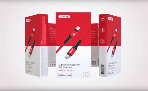 Kabel USB Typ-C - Lightning C14060RD 1,0m, M/M, MFI Kabel USB Typ-C - Lightning C14060RD 1,0m, M/M, MFI