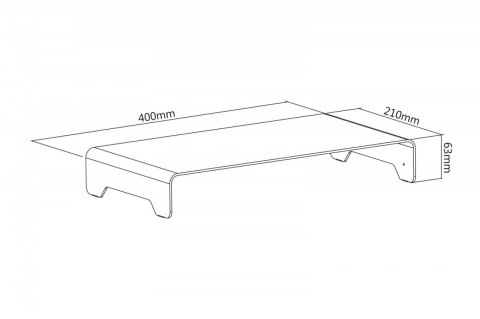 Podstawka pod monitor Slim do 10kg aluminiowa