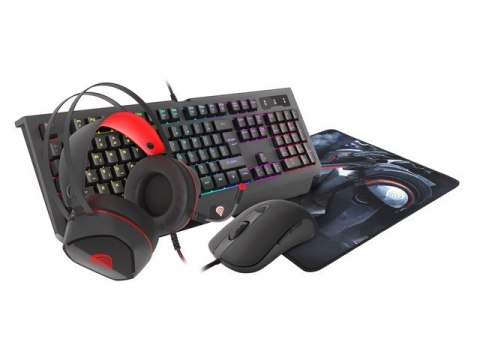 Zestaw dla graczy 4 w 1 Cobalt 330 klawiatura + mysz + słuchawki + podkładka Zestaw dla graczy 4 w 1 Cobalt 330 klawiatura + mysz + słuchawki + podkładka