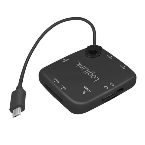 Hub USB 2.0, 3 porty, z czytnikiem kart, OTG, Micro-USB, Android Hub USB 2.0, 3 porty, z czytnikiem kart, OTG, Micro-USB, Android