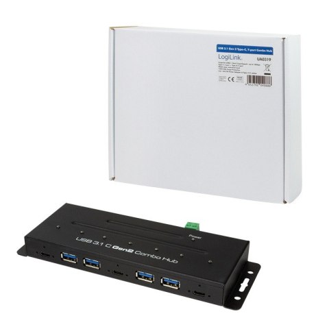 Hub przemysłowy USB-C 3.1 Gen 2, 3xUSB0C, 4xUSB-A