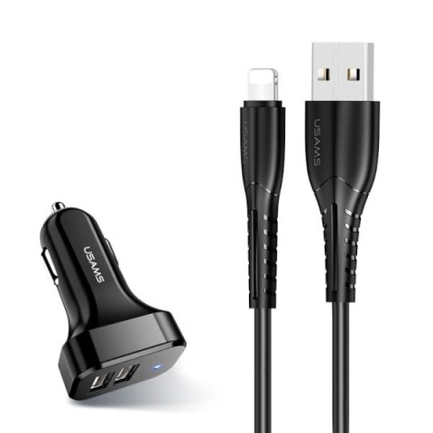 Ładowarka samochodowa 2xUSB C13 2.1 A lightning czarny NTU35LC13TZ Ładowarka samochodowa 2xUSB C13 2.1 A lightning czarny NTU35LC13TZ