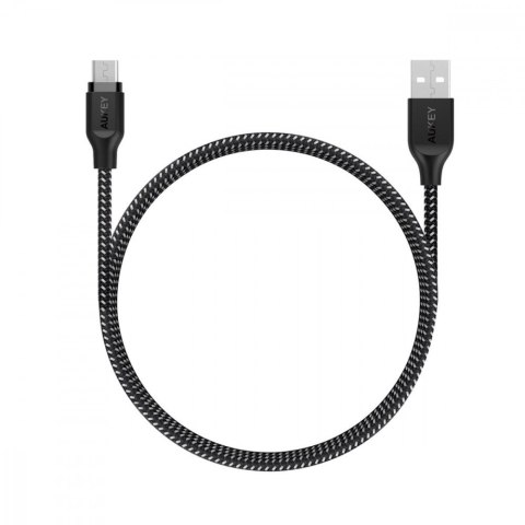 CB-AM1 kabel micro USB - USB-A 1,2m Quick Charge nylonowy oplot czarno-biały CB-AM1 kabel micro USB - USB-A 1,2m Quick Charge nylonowy oplot czarno-biały