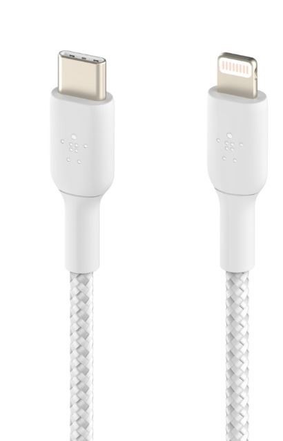 Kabel Braided USB-C Lightning 2m biały Kabel Braided USB-C Lightning 2m biały