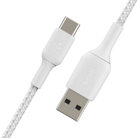 Kabel Braided USB-C USB-A 3m biały Kabel Braided USB-C USB-A 3m biały