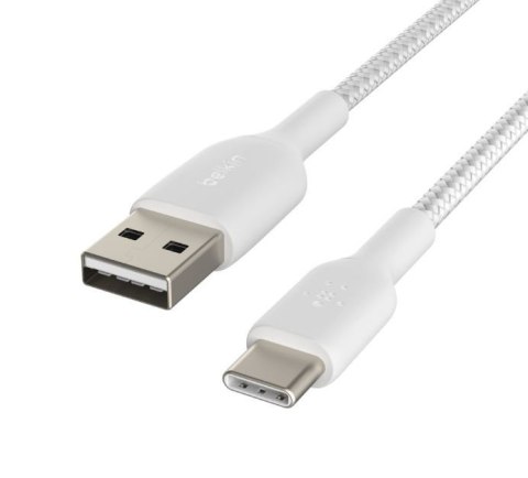 Kabel Braided USB-C USB-A 3m biały Kabel Braided USB-C USB-A 3m biały