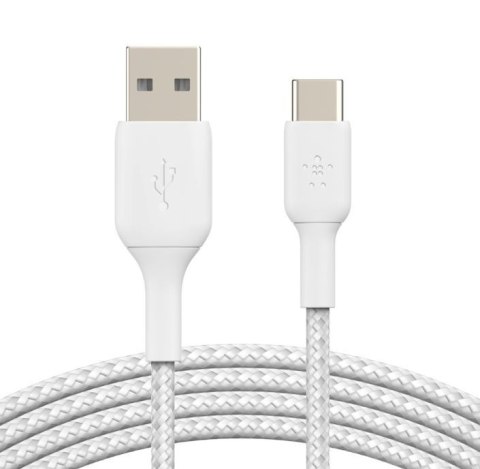 Kabel Braided USB-C USB-A 3m biały Kabel Braided USB-C USB-A 3m biały