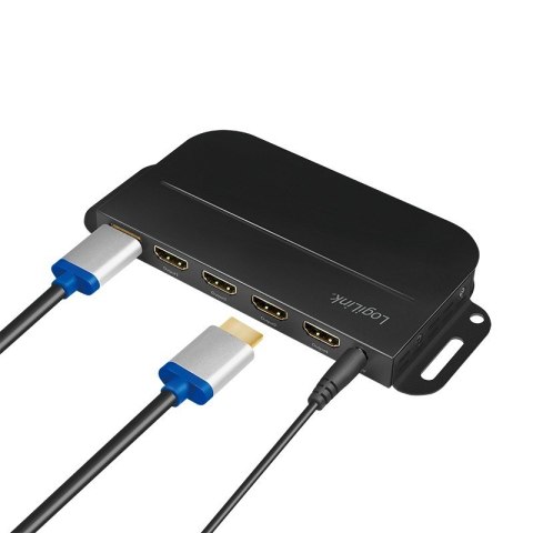 Splitter 1 do 4x HDMI 2.0b 4K, z uchwytem montażowym Splitter 1 do 4x HDMI 2.0b 4K, z uchwytem montażowym