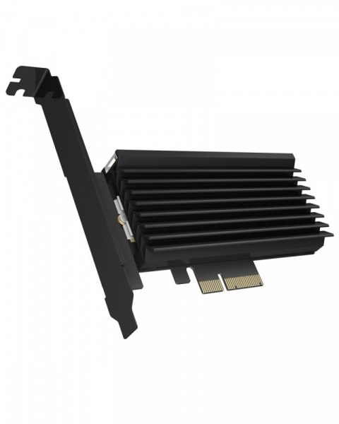 Karta PCIe z gniazdem M.2 M-Key dla jednego dysku SSD M.2 NVMe, podświetlenie ARGB IB-PCI224M2-RGB Karta PCIe z gniazdem M.2 M-Key dla jednego dysku SSD M.2 NVMe, podświetlenie ARGB IB-PCI224M2-RGB