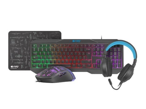 Zestaw dla graczy 4 w 1 Thunderstreak 3.0 klawiatura + mysz + słuchawki + podkładka Zestaw dla graczy 4 w 1 Thunderstreak 3.0 klawiatura + mysz + słuchawki + podkładka