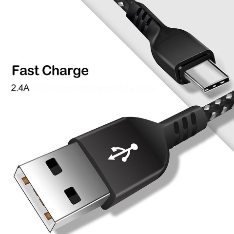 Kabel USB C Fast Charge 2.4A MCE471 Czarny Kabel USB C Fast Charge 2.4A MCE471 Czarny