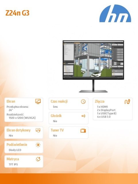 Monitor 24 cale Z24n G3 WUXGA Display 1C4Z5AA Monitor 24 cale Z24n G3 WUXGA Display 1C4Z5AA