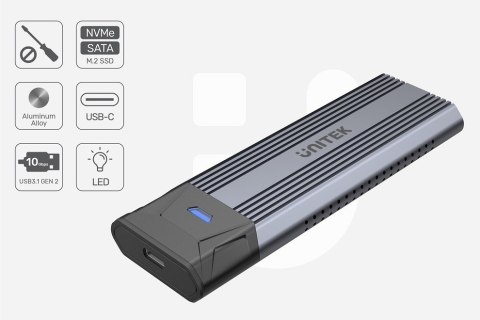 Obudowa USB3.1 Gen2 - M.2,NVME/SATA; S1204B Obudowa USB3.1 Gen2 - M.2,NVME/SATA; S1204B
