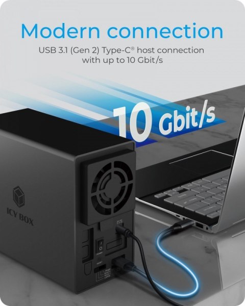 Obudowa IB-RD3802-C31 RAID 2xSATA HDD na 1xUSB 3.1 Gen 2Type-C, RAID 0,1 Obudowa IB-RD3802-C31 RAID 2xSATA HDD na 1xUSB 3.1 Gen 2Type-C, RAID 0,1