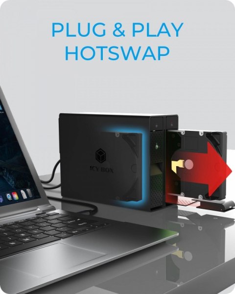 Obudowa IB-RD3802-C31 RAID 2xSATA HDD na 1xUSB 3.1 Gen 2Type-C, RAID 0,1 Obudowa IB-RD3802-C31 RAID 2xSATA HDD na 1xUSB 3.1 Gen 2Type-C, RAID 0,1