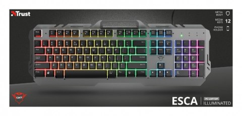 Klawiatura gamingowa przewodowa GXT 853 Esca