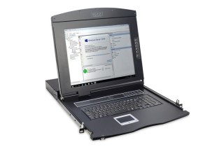 Konsola 17 cali LCD z touchpad KVM 16 portów 1U klawiatura US