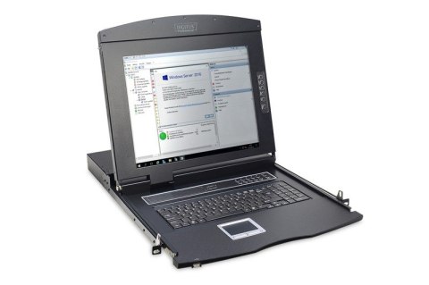 Konsola 17 cali LCD z touchpad KVM 16 portów 1U klawiatura US Konsola 17 cali LCD z touchpad KVM 16 portów 1U klawiatura US