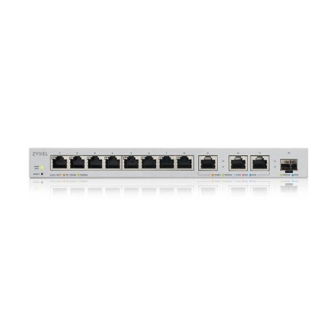 Przełącznik zarządzalny XGS1250-12, 12-Port Gigabit webmanaged Switch with 8 port 1G + 3-Port MultiGig 1/2.5/5/10G + 1-Por Przełącznik zarządzalny XGS1250-12, 12-Port Gigabit webmanaged Switch with 8 port 1G + 3-Port MultiGig 1/2.5/5/10G + 1-Por