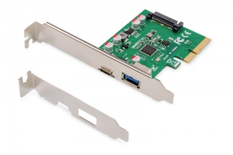 Karta rozszerzeń (Kontroler) USB 3.1 PCI Express USB A/ Typ C 3.1 Gen.2 10Gbps Chipset: ASM1142 Karta rozszerzeń (Kontroler) USB 3.1 PCI Express USB A/ Typ C 3.1 Gen.2 10Gbps Chipset: ASM1142