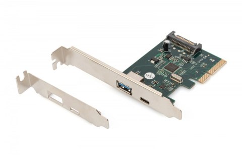 Karta rozszerzeń (Kontroler) USB 3.1 PCI Express USB A/ Typ C 3.1 Gen.2 10Gbps Chipset: ASM1142 Karta rozszerzeń (Kontroler) USB 3.1 PCI Express USB A/ Typ C 3.1 Gen.2 10Gbps Chipset: ASM1142