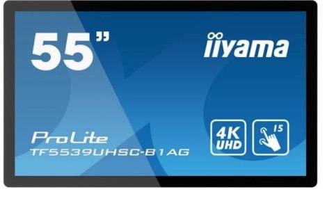Monitor wielkoformatowy 55 cali TF5539UHSC-B1 IPS,24/7,4K,IP54,500cd,7H,POJ.15p,LAN Monitor wielkoformatowy 55 cali TF5539UHSC-B1 IPS,24/7,4K,IP54,500cd,7H,POJ.15p,LAN