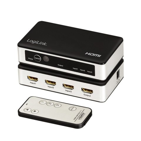 Switch 3x1 HDMI, 4K 30Hz, z pilotem Switch 3x1 HDMI, 4K 30Hz, z pilotem