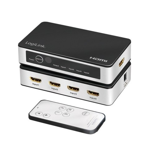 Switch 4x1 HDMI, 4K 60Hz, z pilotem Switch 4x1 HDMI, 4K 60Hz, z pilotem