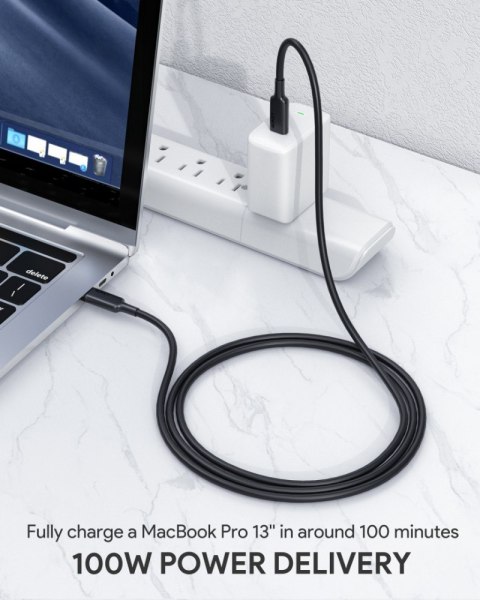 CB-CD23 kabel USB-C - USB-C 1m 100W 5A 20V TPE 4K60Hz 10Gbps CB-CD23 kabel USB-C - USB-C 1m 100W 5A 20V TPE 4K60Hz 10Gbps