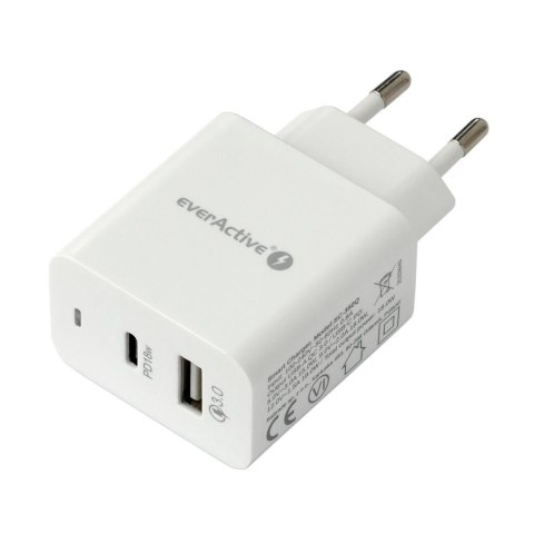 Ładowarka sieciowa USB QC3.0, 18W, szybkie ładowanie Ładowarka sieciowa USB QC3.0, 18W, szybkie ładowanie