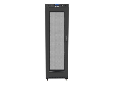 Szafa instalacyjna rack stojąca 19 42U 600x800 czarna, drzwi perforowane lcd (flat pack) Szafa instalacyjna rack stojąca 19 42U 600x800 czarna, drzwi perforowane lcd (flat pack)