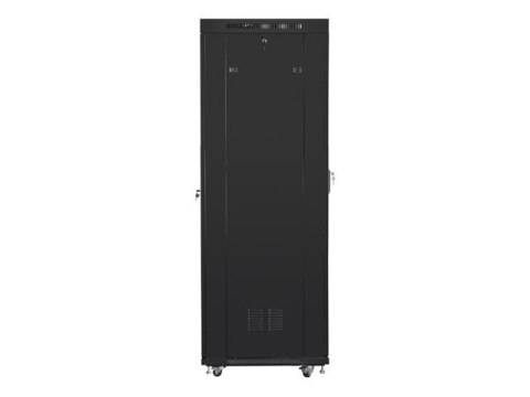 Szafa instalacyjna rack stojąca 19 42U 600x800 czarna, drzwi perforowane lcd (flat pack) Szafa instalacyjna rack stojąca 19 42U 600x800 czarna, drzwi perforowane lcd (flat pack)