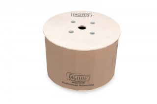 Kabel teleinformatyczny instalacyjny zewnętrzny kat.7, S/FTP, Eca, drut, AWG 23/1, PE, 1000m, czarny, szpula