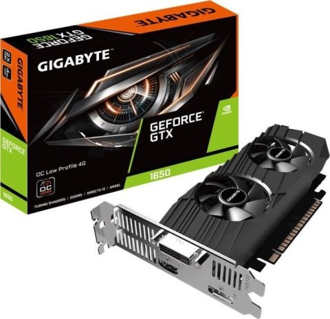Karta graficzna GeForce GTX 1650 OC LP 4GB 128bit GDDR5 HDMI/DP/DVI Karta graficzna GeForce GTX 1650 OC LP 4GB 128bit GDDR5 HDMI/DP/DVI