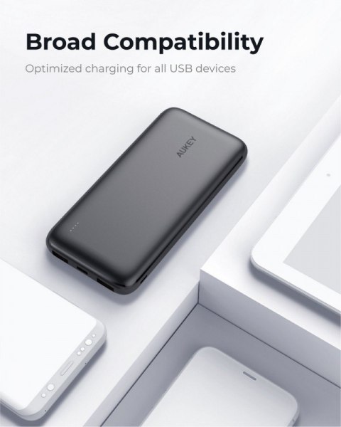 PB-N73S Power Bank 10000 mAh 4xUSB Quick Charge 3.0 Power Delivery 3.0 20W LED kabel USB-C