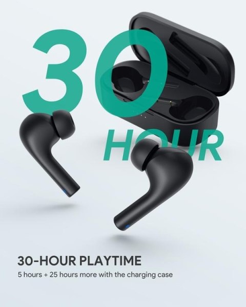 EP-T21S Black True Wireless Słuchawki Bluetooth 5.0 | 3D SurroundSound | Move Compact II | wodoodporne IPX6 | 30h