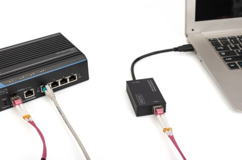 Karta sieciowa przewodowa USB 3.0 A do RJ45 Gigabit SFP Ethernet 1 Gbps Fiber Chipset RTL8153