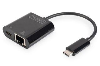 Karta sieciowa przewodowa USB 3.0 Typ C do RJ45 Gigabit Ethernet oraz 1xUSB Typ C z PD 2.0